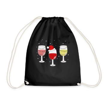 Vins Noël Amateurs de vin Cadeau - Sac de sport léger - noir - Devant