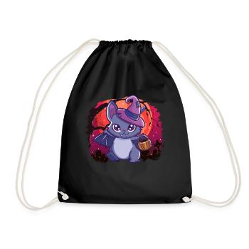 Chauve-souris vampire douce.Joli motif d'Halloween - Sac de sport léger - noir - Devant