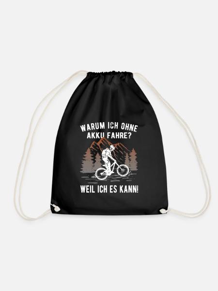 Fahrrad MTB fahren ohne Akku - Real Downhill - Turnbeutel - Schwarz