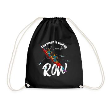 Aviron rameur de bateau à rames rigolote aviron - Sac de sport léger - noir - Devant