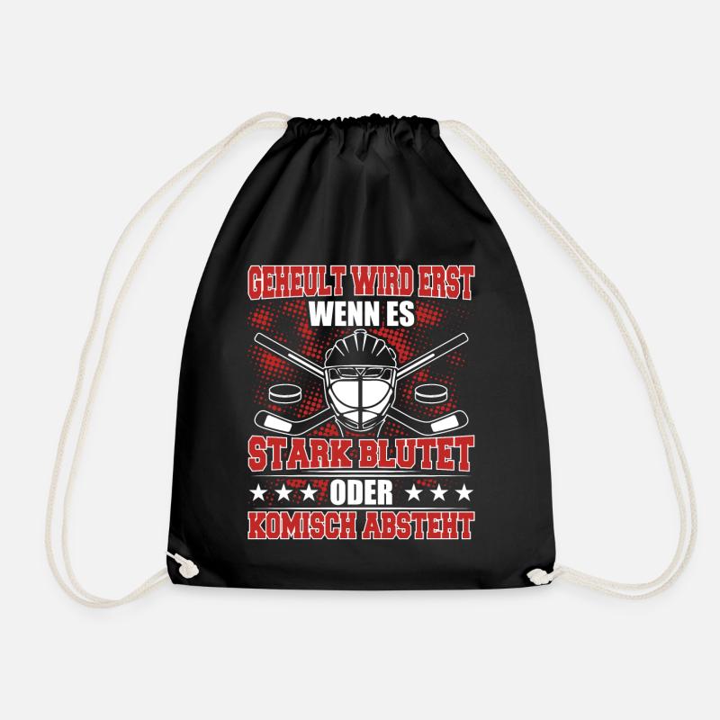 Eishockey Geschenke - Eishockey - Turnbeutel - Schwarz