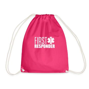 First responders First responders Emergency emergency responders - Drawstring Bag - fuchsia - Front