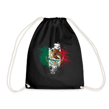 Mexique Drapeau Aigle Armoiries - Sac de sport léger - noir - Devant