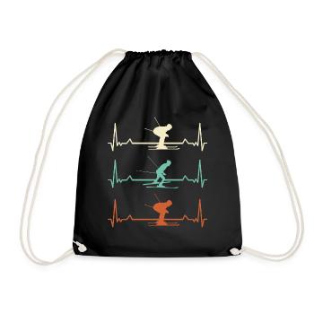 Ski, rythme cardiaque du skieur pulsation électrocardiogramme - Sac de sport léger - noir - Devant
