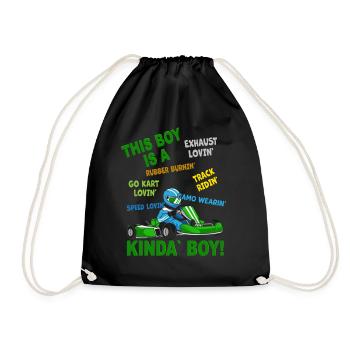 Cadeau pour garçons de karting - Piste de karting de karting - - Sac de sport léger - noir - Devant