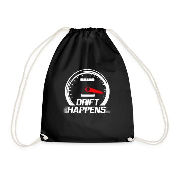 Motorsport Drift Happens - Drawstring Bag - black - Front