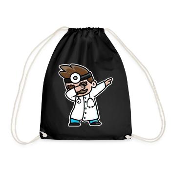 Funny doctor doctor dab trend dabbing dance - Drawstring Bag - black - Front