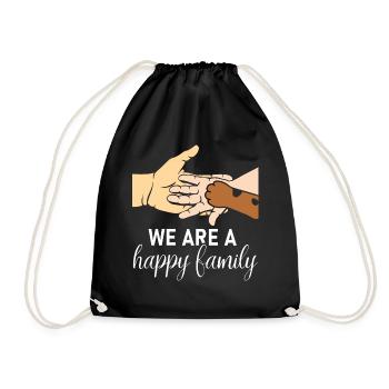 Nous sommes une famille heureuse chien amoureux des animaux - Sac de sport léger - noir - Devant