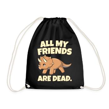 Dinosaur Birthday - Dinosaur - Drawstring Bag - black - Front