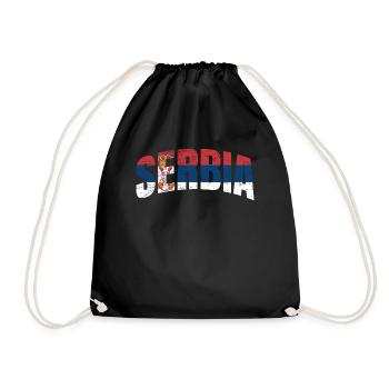 Fan de Serbie - Sac de sport léger - noir - Devant