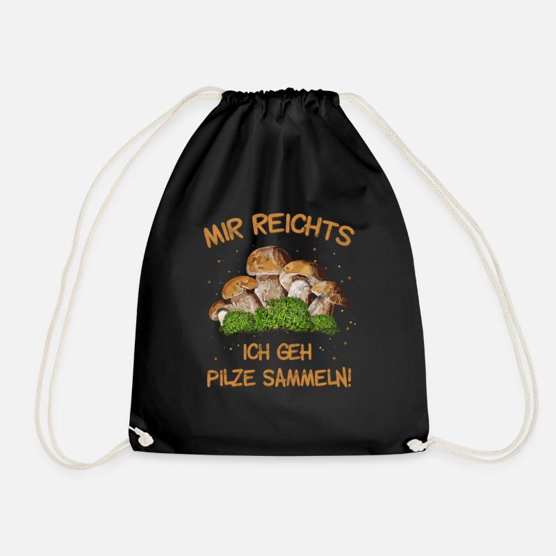 Witziger Wald Spruch für Pilzsucher Geschenk - Turnbeutel - Schwarz