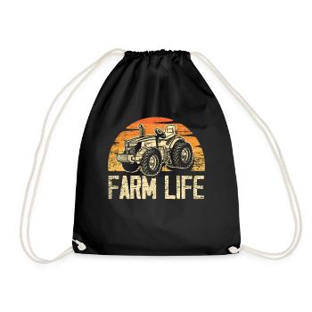La vie agricole des agriculteurs - Sac de sport léger - noir - Devant