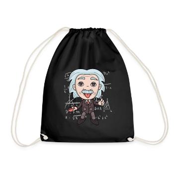 Skull with flowers Best gift - Drawstring Bag - black - Front