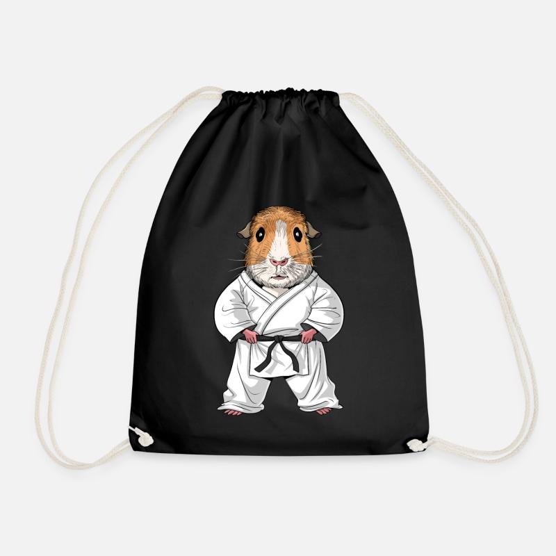 Meerschweinchen Karate - Turnbeutel - Schwarz