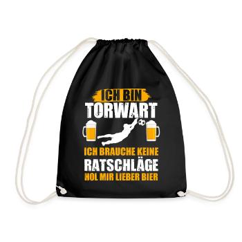 Torwart Bier Feiern Torhüter Fußballteam Lustige S - Turnbeutel - Schwarz - Vorne