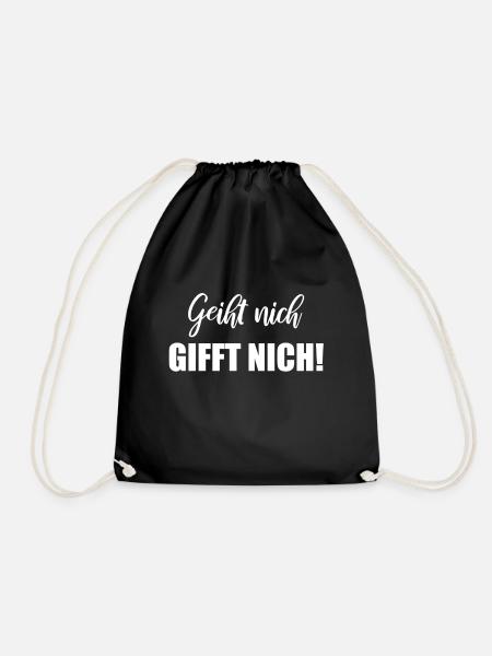 Geiht nich gifft nich - Turnbeutel - Schwarz