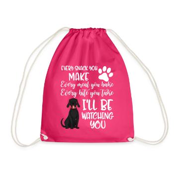 Hundefriseur Jeder Snack, den Sie zubereiten, backen Sie - Turnbeutel - Fuchsia - Vorne