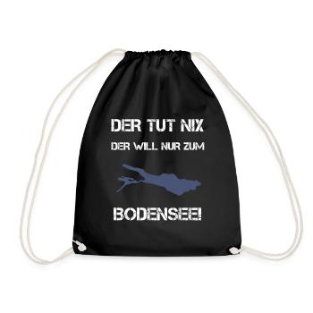 Der Tut Nix Der Will Zum Bodensee See Konstanz - Turnbeutel - Schwarz - Vorne