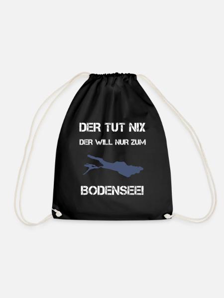 Der Tut Nix Der Will Zum Bodensee See Konstanz - Turnbeutel - Schwarz