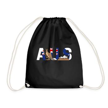 Australia - Drawstring Bag - black - Front