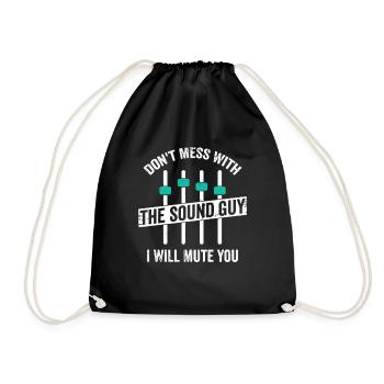 Sound engineer sound engineer gift - Drawstring Bag - black - Front