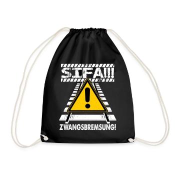 SIFA Zwangsbremsung - Turnbeutel - Schwarz - Vorne