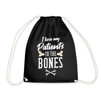 Orthopedic surgeon gift bone orthopedist - Drawstring Bag - black - Front