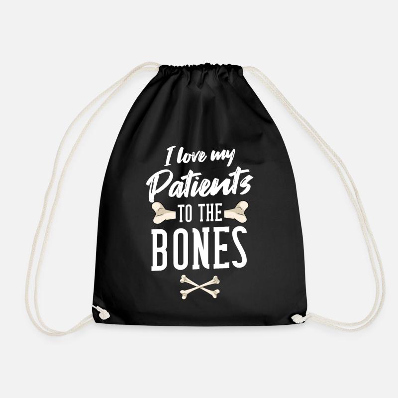 Orthopädischer Chirurg Geschenk Knochen Orthopäde - Turnbeutel - Schwarz