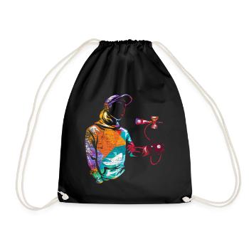 Kendama - Drawstring Bag - black - Front