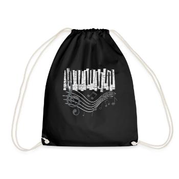 Piano Klavier - Sac de sport léger - noir - Devant