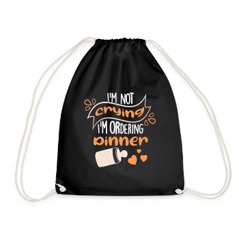 Baby clothes - Drawstring Bag - black - Front