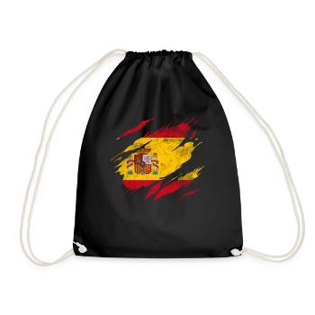 Espagne Drapeau - Sac de sport léger - noir - Devant