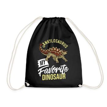 Cadeau de dinosaure Ankylosaurus Dino Fossil - Sac de sport léger - noir - Devant