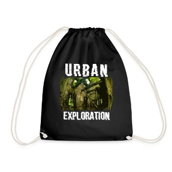 Urban Exploration Geschenk für Urbex Freunde - Turnbeutel - Schwarz - Vorne