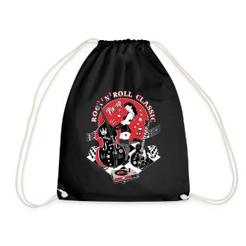 Rockabilly Vintage Rocker Rock N Roll Pinup - Sac de sport léger - noir - Devant