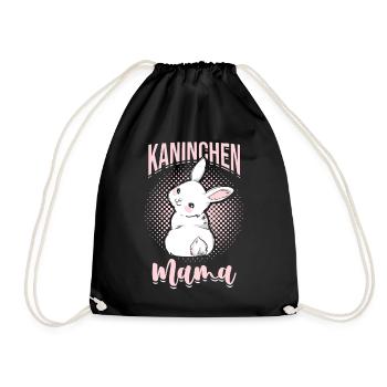 Kaninchen Mama Hase Karnickel Mutter Lustige Sprüc - Turnbeutel - Schwarz - Vorne