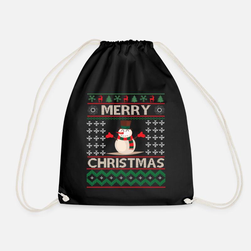 Ugly Christmas - Turnbeutel - Schwarz