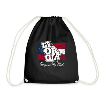 La Géorgie sur ma tête - slogan de GA - Sac de sport léger - noir - Devant