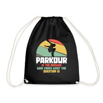 Parkour est la réponse - coureurs de parkour - Sac de sport léger - noir - Devant