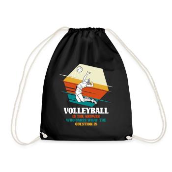 Le volleyball est la réponse - les joueurs de volleyball - Sac de sport léger - noir - Devant