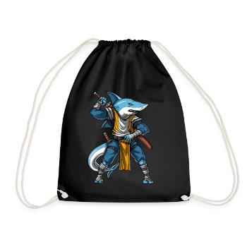 Requin Samurai Ninja - Sac de sport léger - noir - Devant