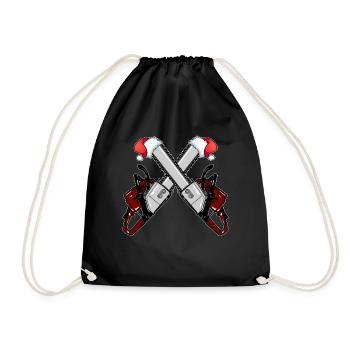 Tronçonneuse de Noël laid Tronçonneuse de Noël - Sac de sport léger - noir - Devant
