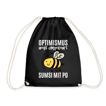 Sumsi Mit Po - Turnbeutel - Schwarz - Vorne