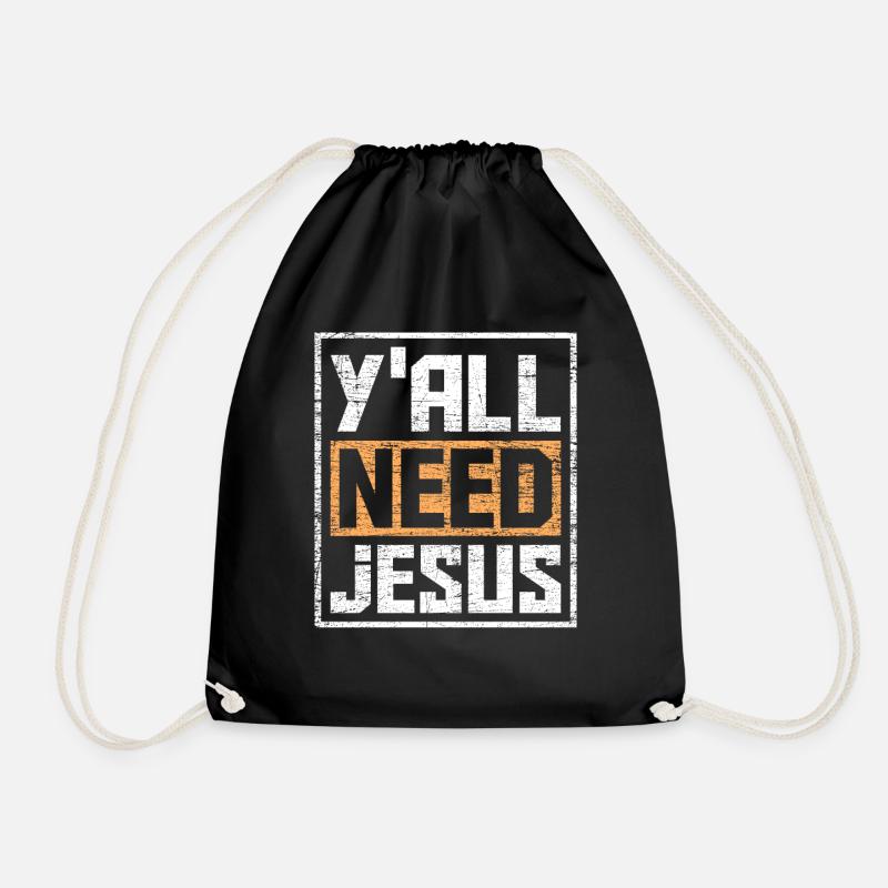 Jesus - Turnbeutel - Schwarz