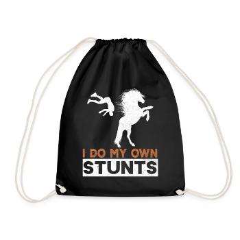 Equine Horse Riding Pony Equestrian Equestrian Gift - Drawstring Bag - black - Front