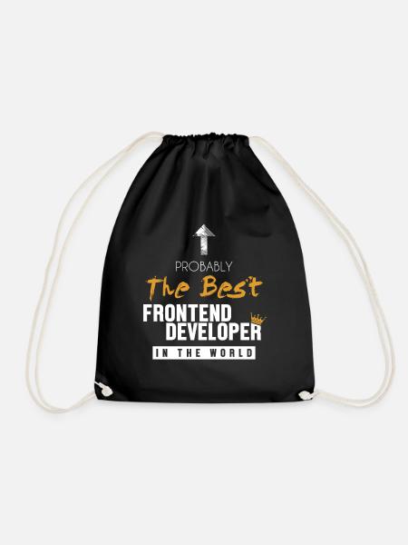 Best Frontend Developer World Developer Coder - Turnbeutel - Schwarz