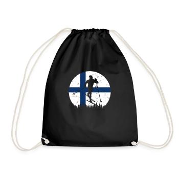 Cadeau Pour Les Amateurs De Ski De Fond Finlande - Sac de sport léger - noir - Devant