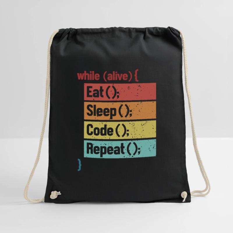 Eat Sleep Code Repeat Softwareingenieur Coder Turnbeutel