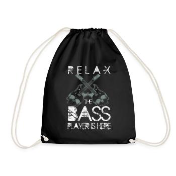 Bass guitar bass player EADG bassist bassist - Drawstring Bag - black - Front