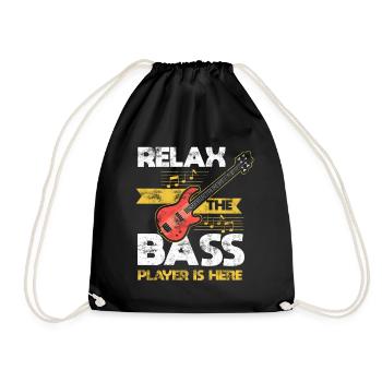 Bass guitar bass player EADG bassist bassist - Drawstring Bag - black - Front